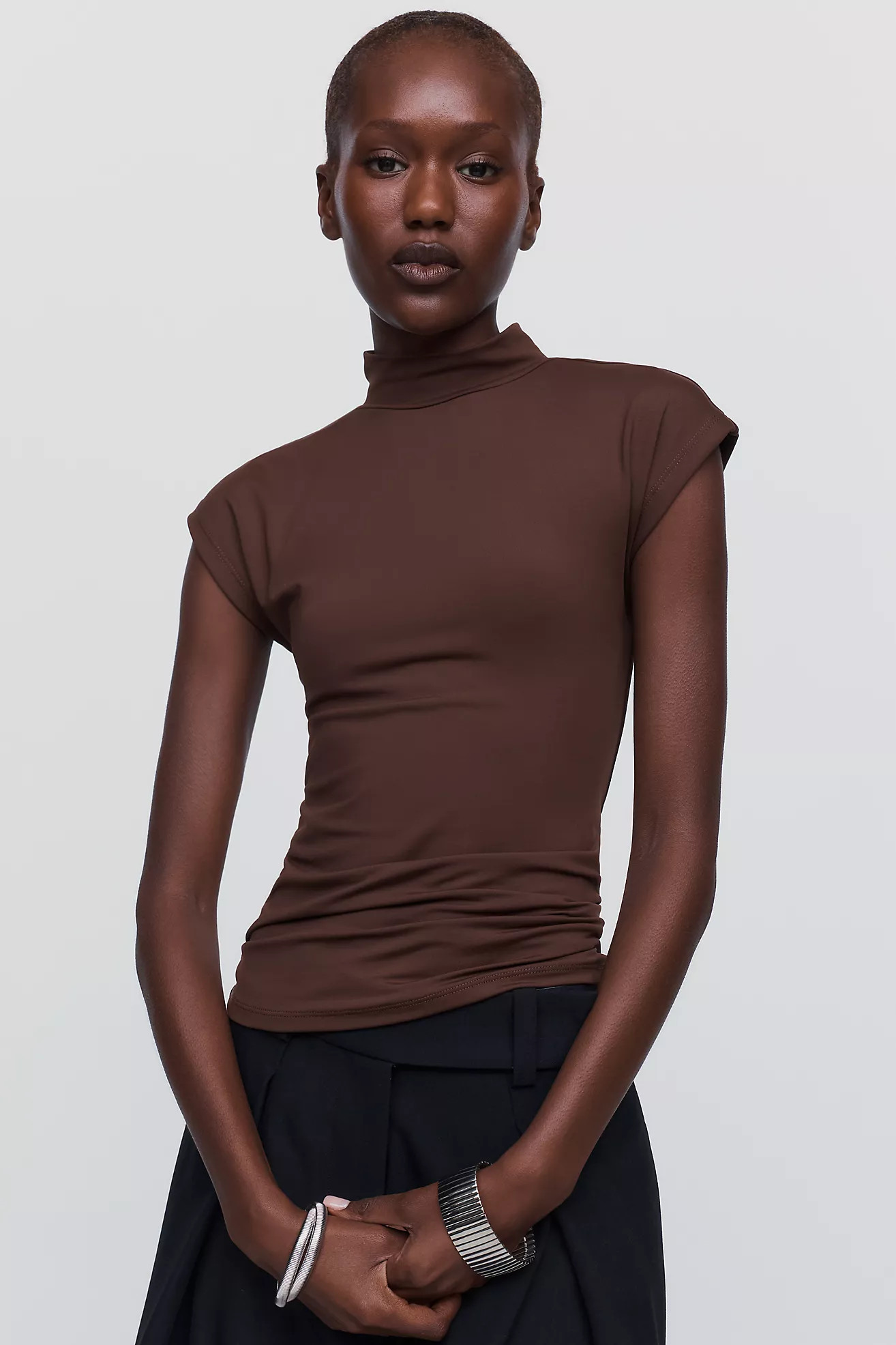 Maeve Mock-Neck Sleeveless Top | Anthropologie (US)