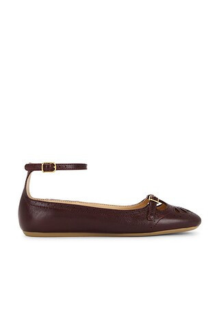 Chloe Misty Ballet Flat in Burnt Purple - Brown. Size 39 (also in 36, 38, 41). | FWRD 