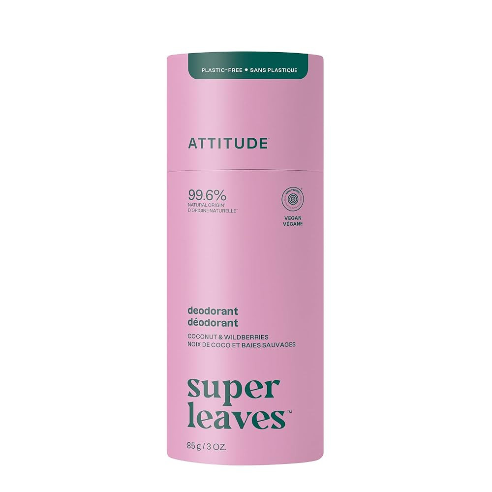 ATTITUDE Plastic-Free Deodorant, EWG Verified, Aluminum Free, Vegan Naturally Sourced Body Deodor... | Amazon (US)