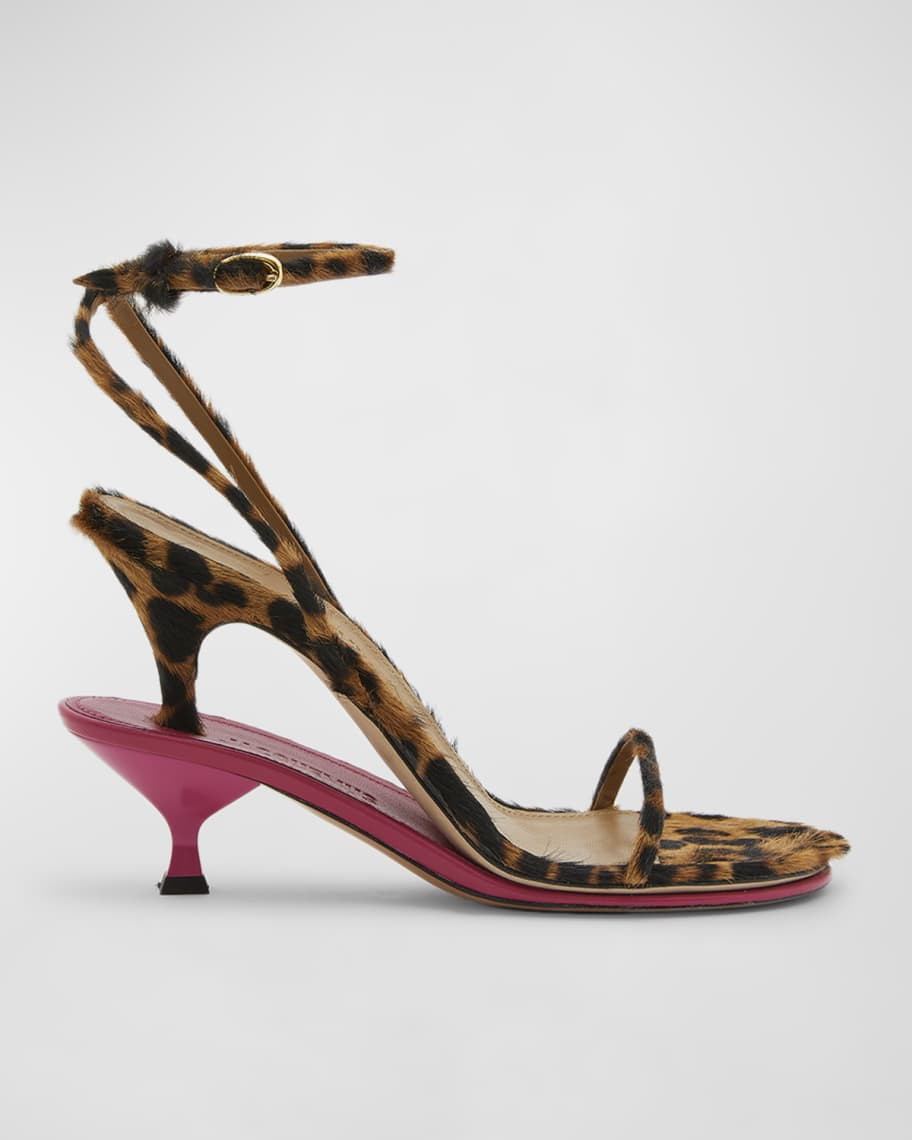 Jacquemus Les Doubles Ankle-Strap Bicolor Sandals | Neiman Marcus