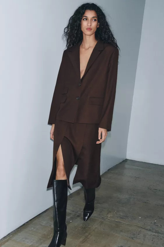 ZW COLLECTION BOX PLEAT SKIRT | Zara US