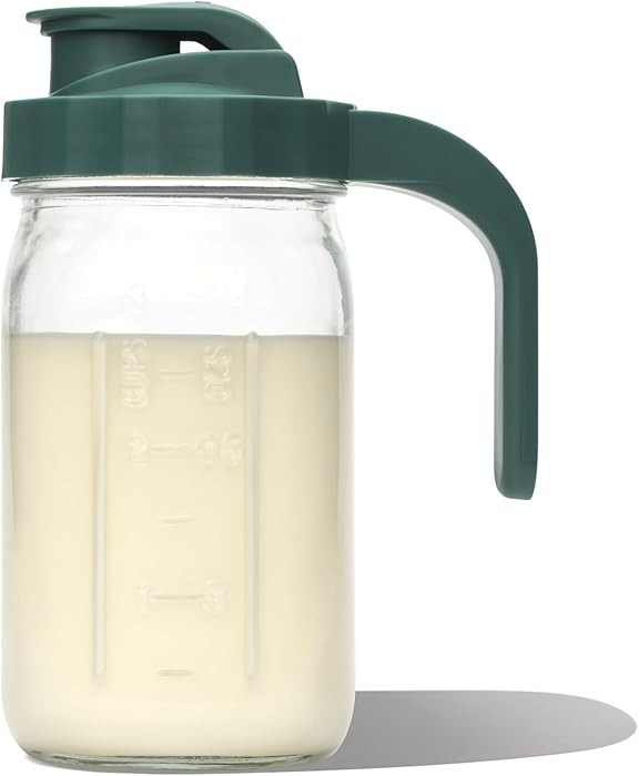 Willow - Glass Breastmilk Pitcher - Dishwasher Safe - 32oz Capacity - Wide Mouth Jar for Easy Tra... | Amazon (US)