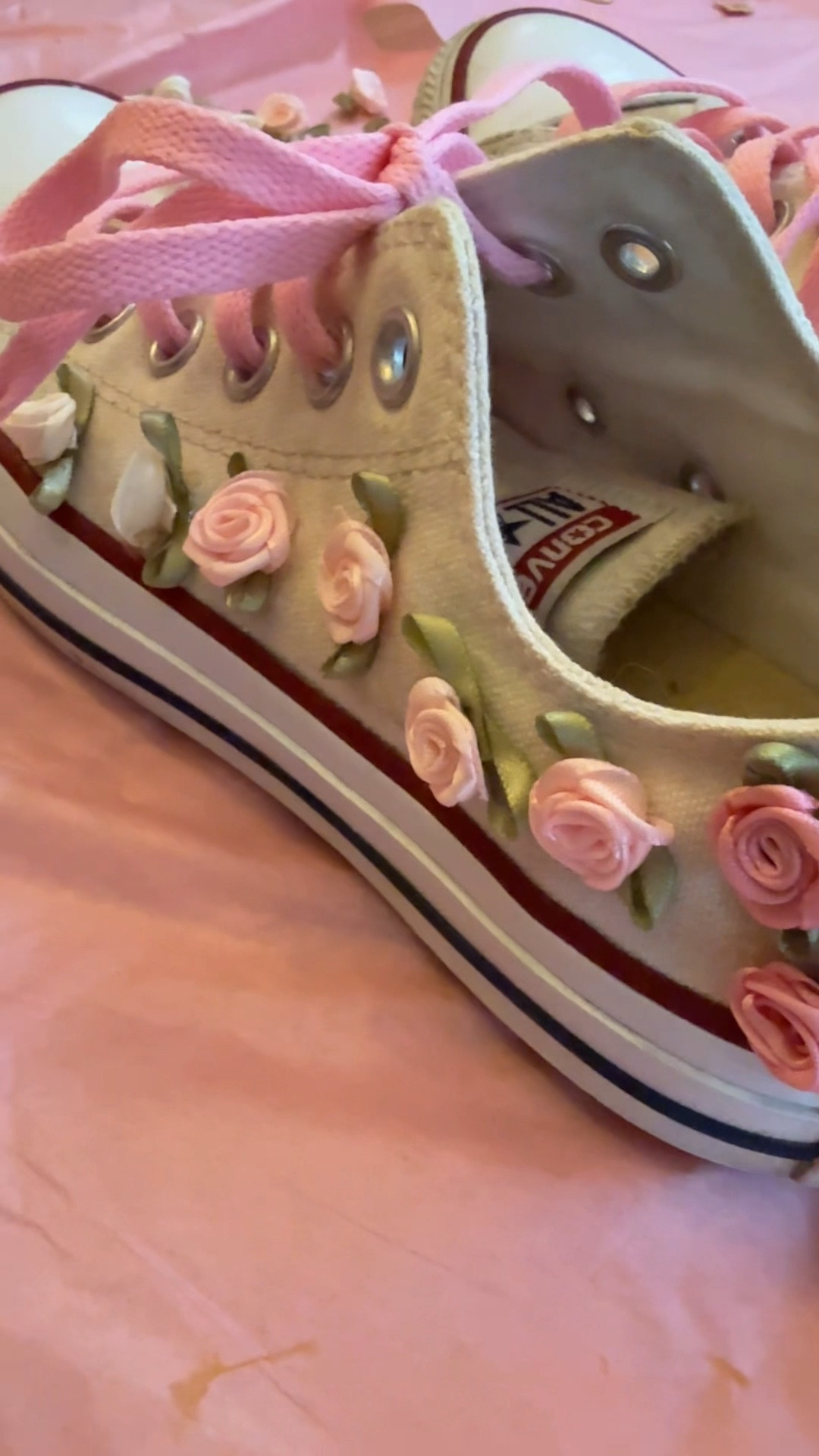 Turn your classic Converse into a one-of-a-kind masterpiece! 🌸✨ 

I added these adorable rosettes for a fun, custom twist. I also changed out the laces for some cute pink ones!

Grab your own DIY supplies and make your converse unique! 💗👟



#LTKSeasonal #LTKStyleTip #LTKShoeCrush