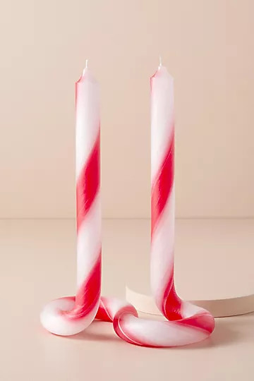 Lex Pott Twist Candy-Cane Candle | Anthropologie (UK)