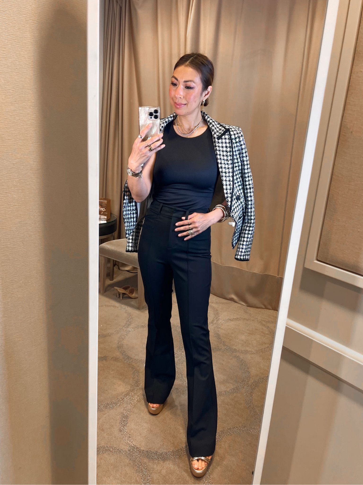 Reiss wool pants (size 4), bodysuit (size S), Veronica beard blazer (size 4) #styleofsam #nsale 

#LTKshoecrush #LTKxNSale #LTKworkwear