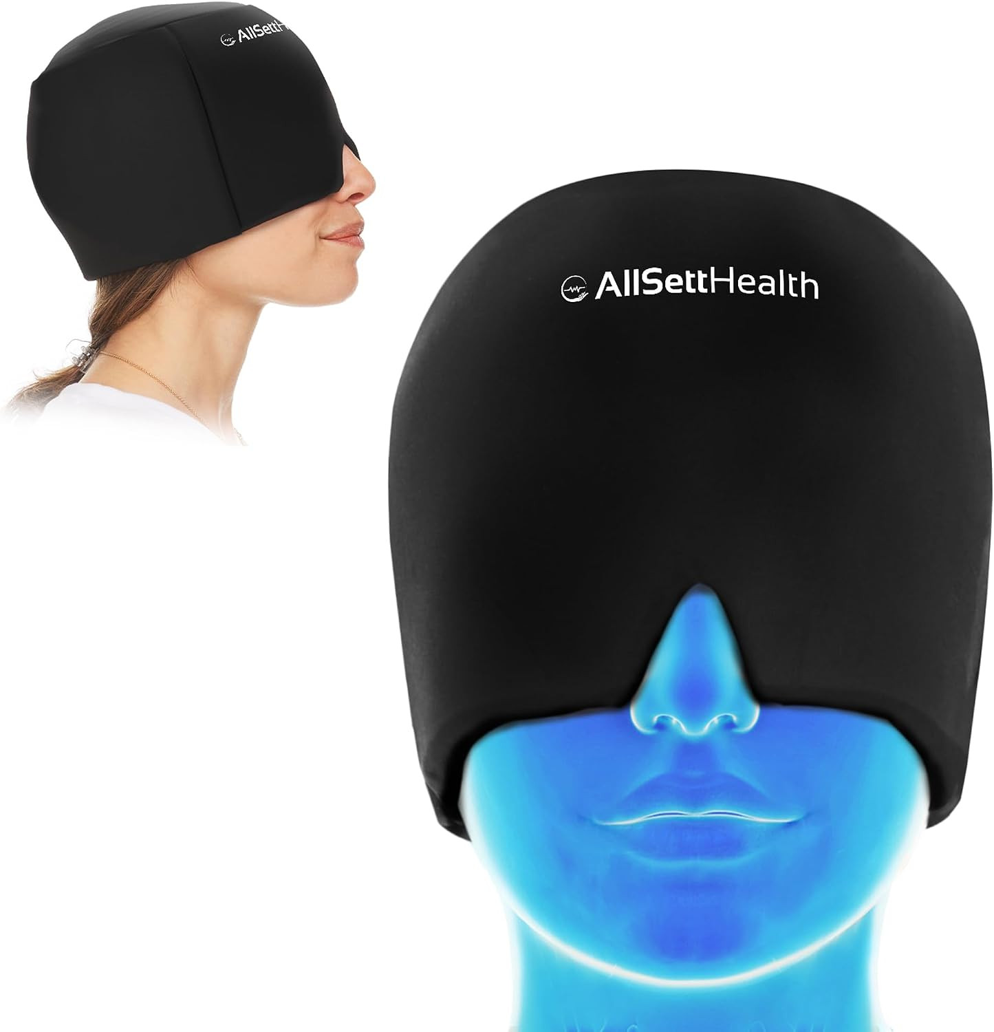 Migraine Relief Cap Headache Relief Cap Ice Face Mask & Eye Head Wrap | Amazon (US)