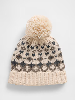 Fair Isle Poof Beanie | Gap Factory