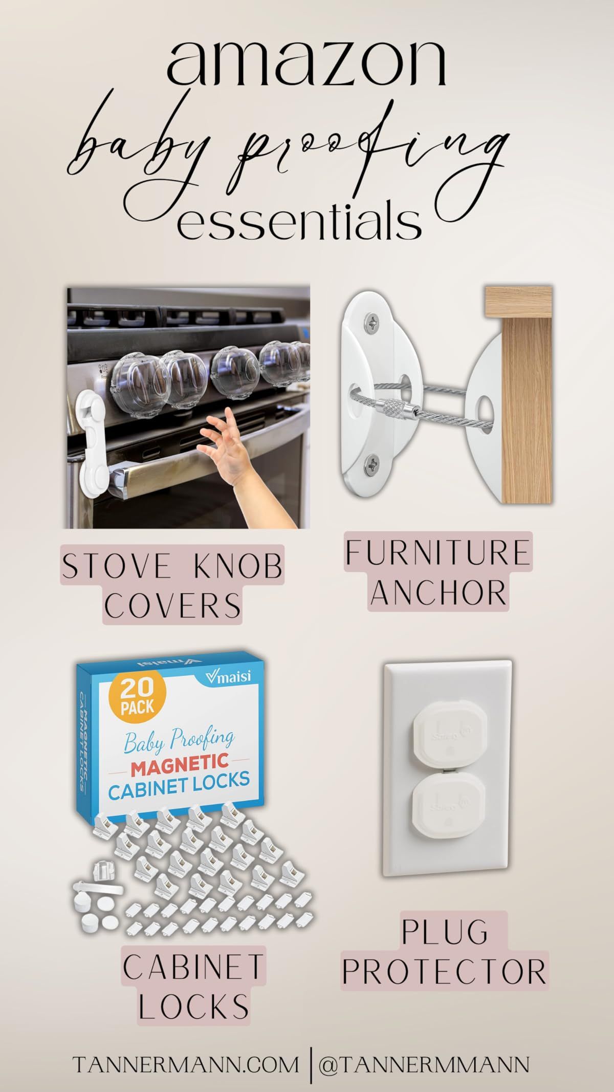 Mom's Choice Gold Awards Winner - Stove Knob Covers for Child Safety (5 + 1 Pack) Double-Key Design and Upgraded Universal Size Gas Knob Covers Clear View Childproof Oven Knob Covers for Kids and Pets | Amazon (US)