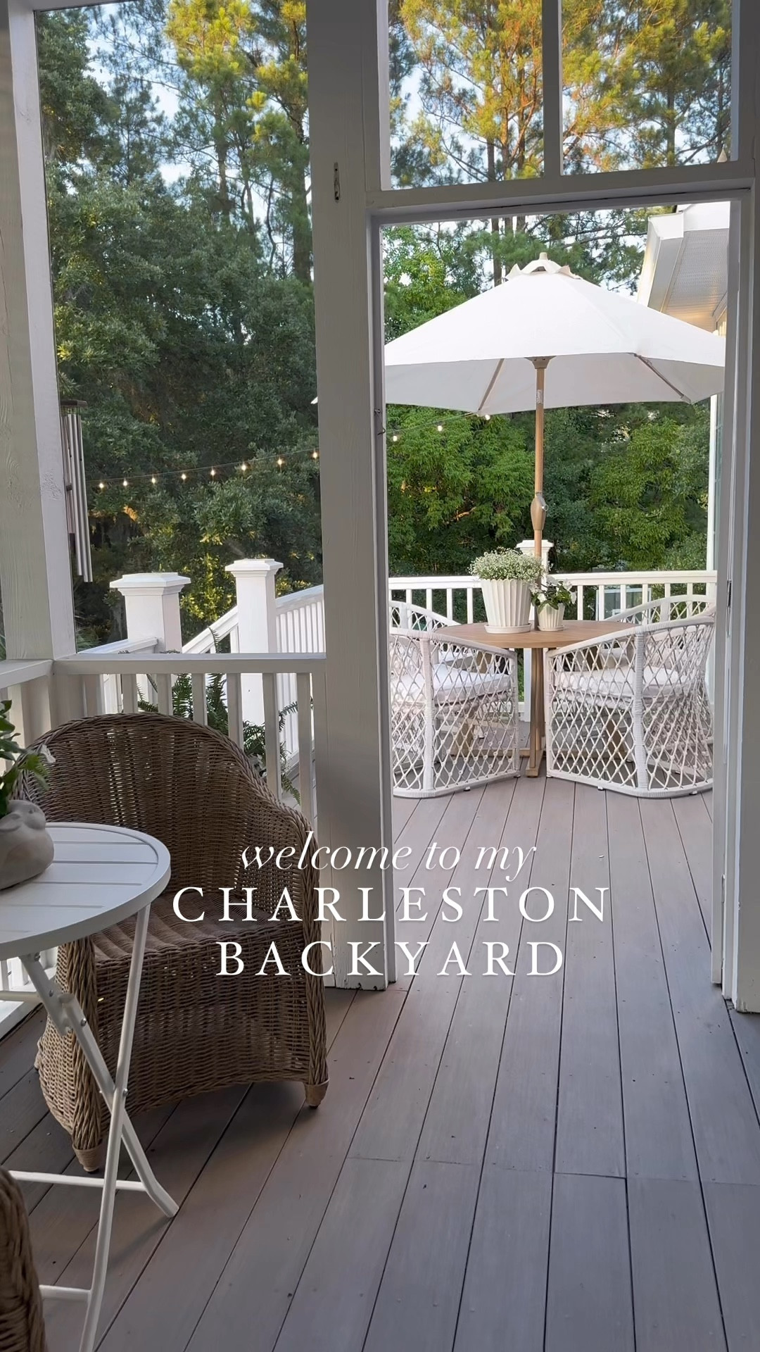 Backyard porch patio coastal rattan wicker home decor umbrella 

#LTKSeasonal #LTKVideo #LTKHome