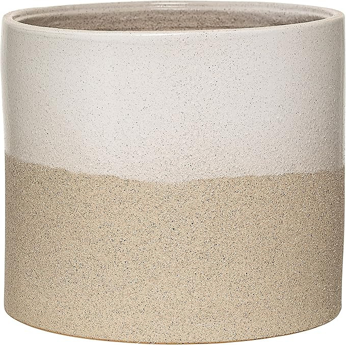 Bloomingville Large Ceramic Barbara Flower Pot, 8 Inch, Natural, 4 Piece | Amazon (US)