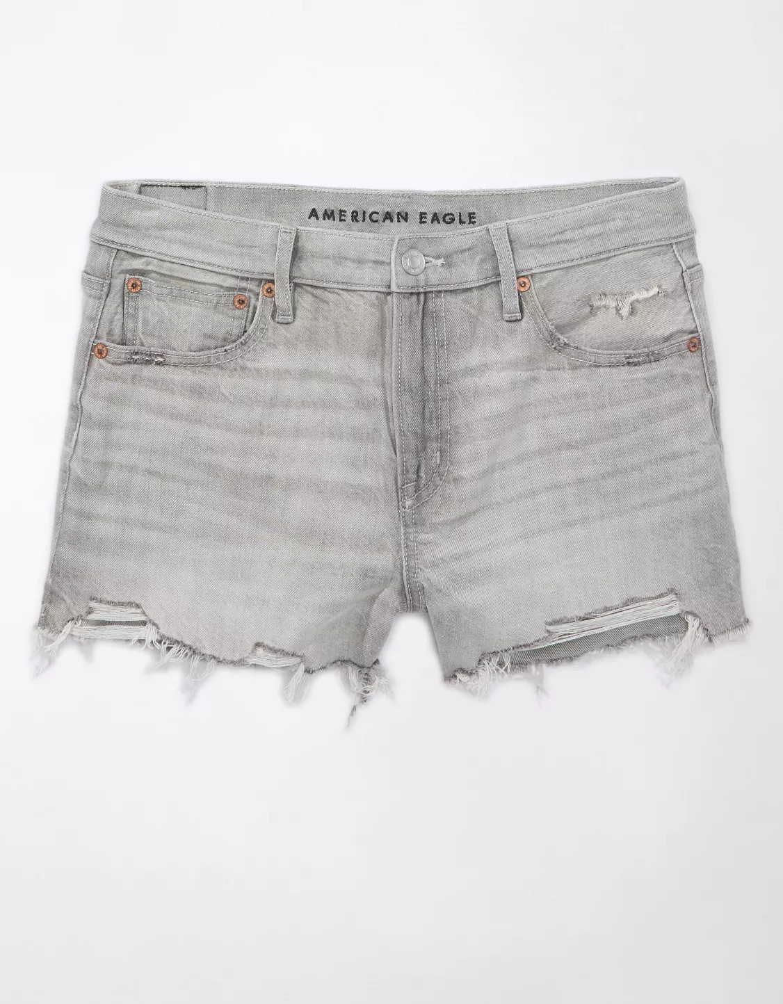 AE Strigid Super High-Waisted Relaxed Denim Short | American Eagle Outfitters (US & CA)