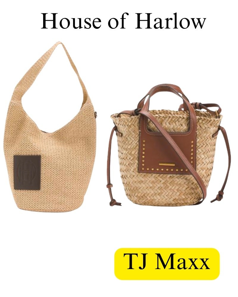 House of Harlow woven totes on sale at TJ Maxx, bag, spring, summer, design, designer deals, look for less, brown.

#LTKTravel #LTKSaleAlert