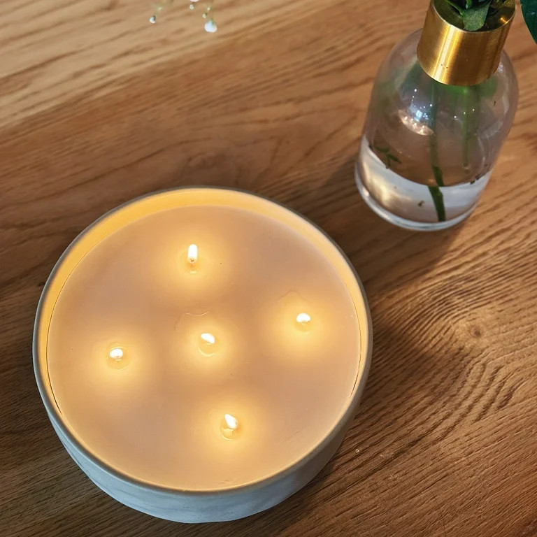 Home Decor Collection Salted Coconut & Mahogany Scented 5-Wick 43.7oz Glazed Ceramic Candle - Wal... | Walmart (US)