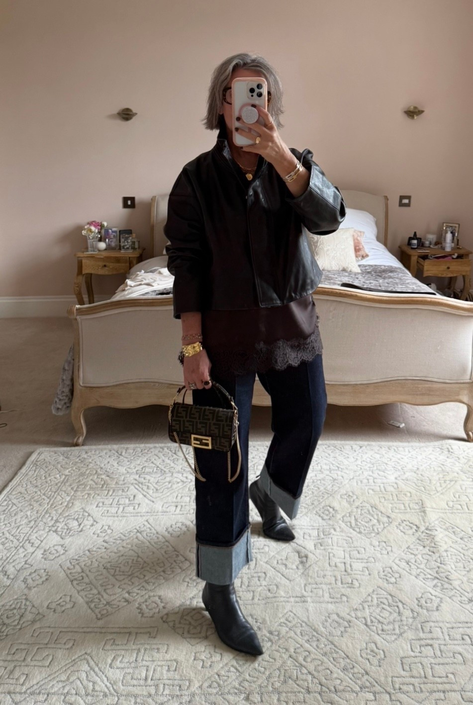 Out out 🍷 My go to jeans and a nice top look. 
Jeans size 14
Jacket size 12
Zara top size medium 

#LTKstyletip #LTKmidsize #LTKover50style