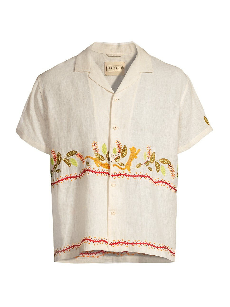 Tiger Safari Linen Boxy Shirt | Saks Fifth Avenue