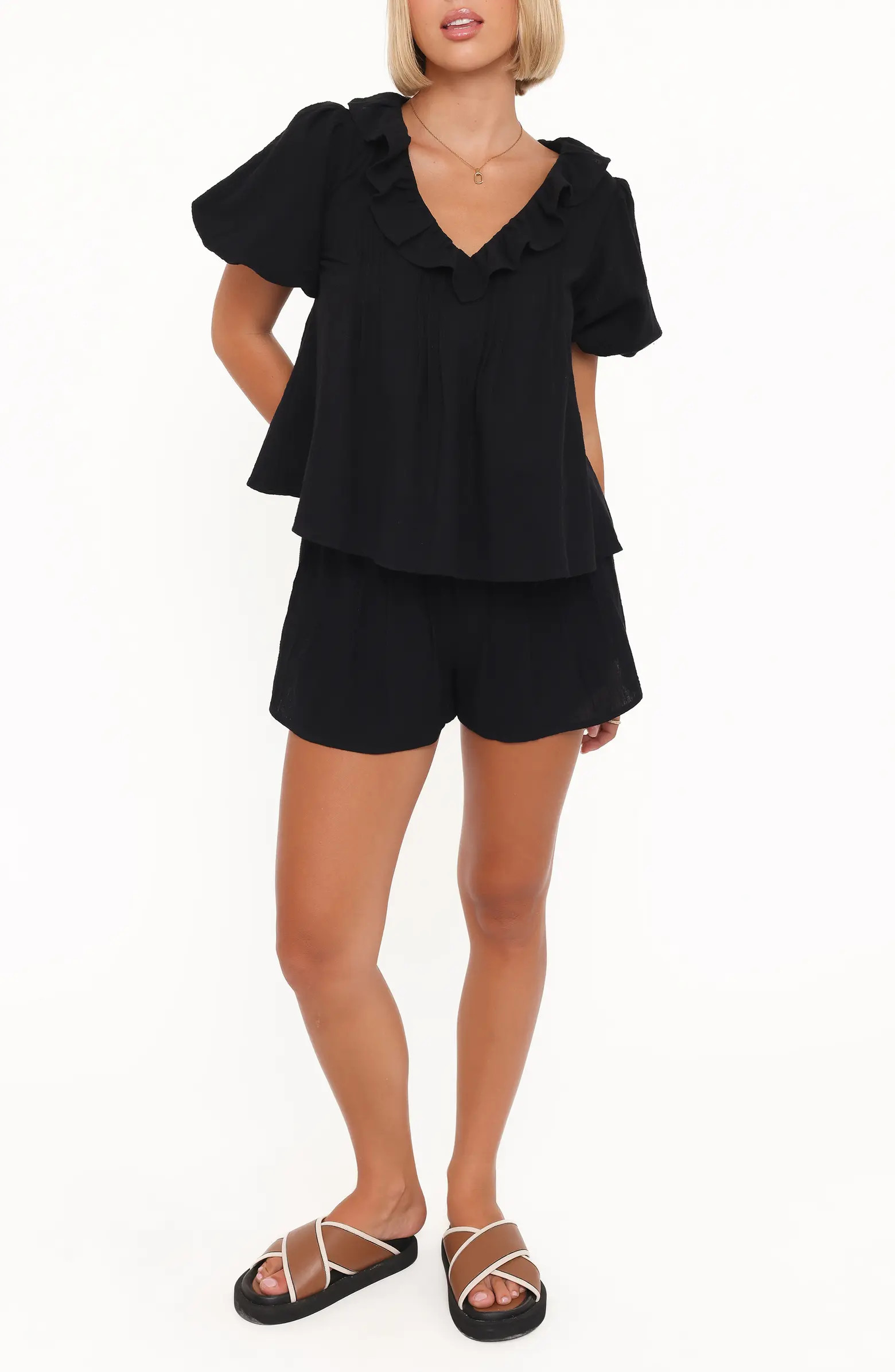 Felicity Cotton Gauze Shirt & Shorts Set | Nordstrom