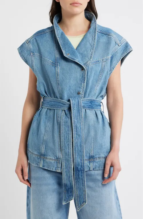 BOSS Orange Denim Vest in Light Blue at Nordstrom, Size Large | Nordstrom