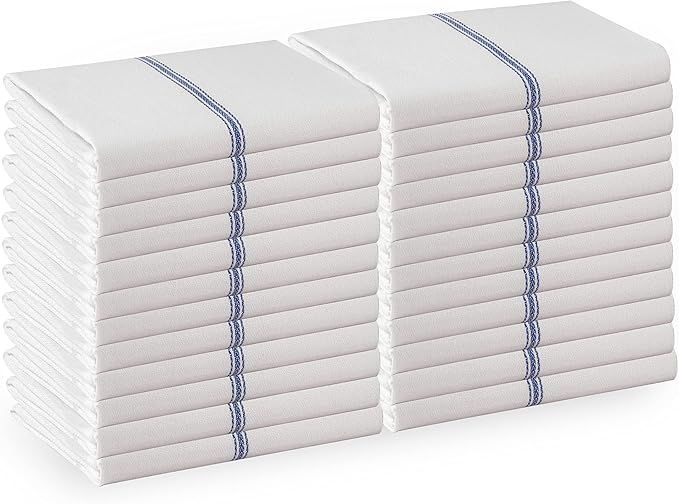 Kitchen Towel Set - 100% Cotton Kitchen Towels, Reusable Dish Cloths, Blue Dish Towels for Kitche... | Amazon (US)