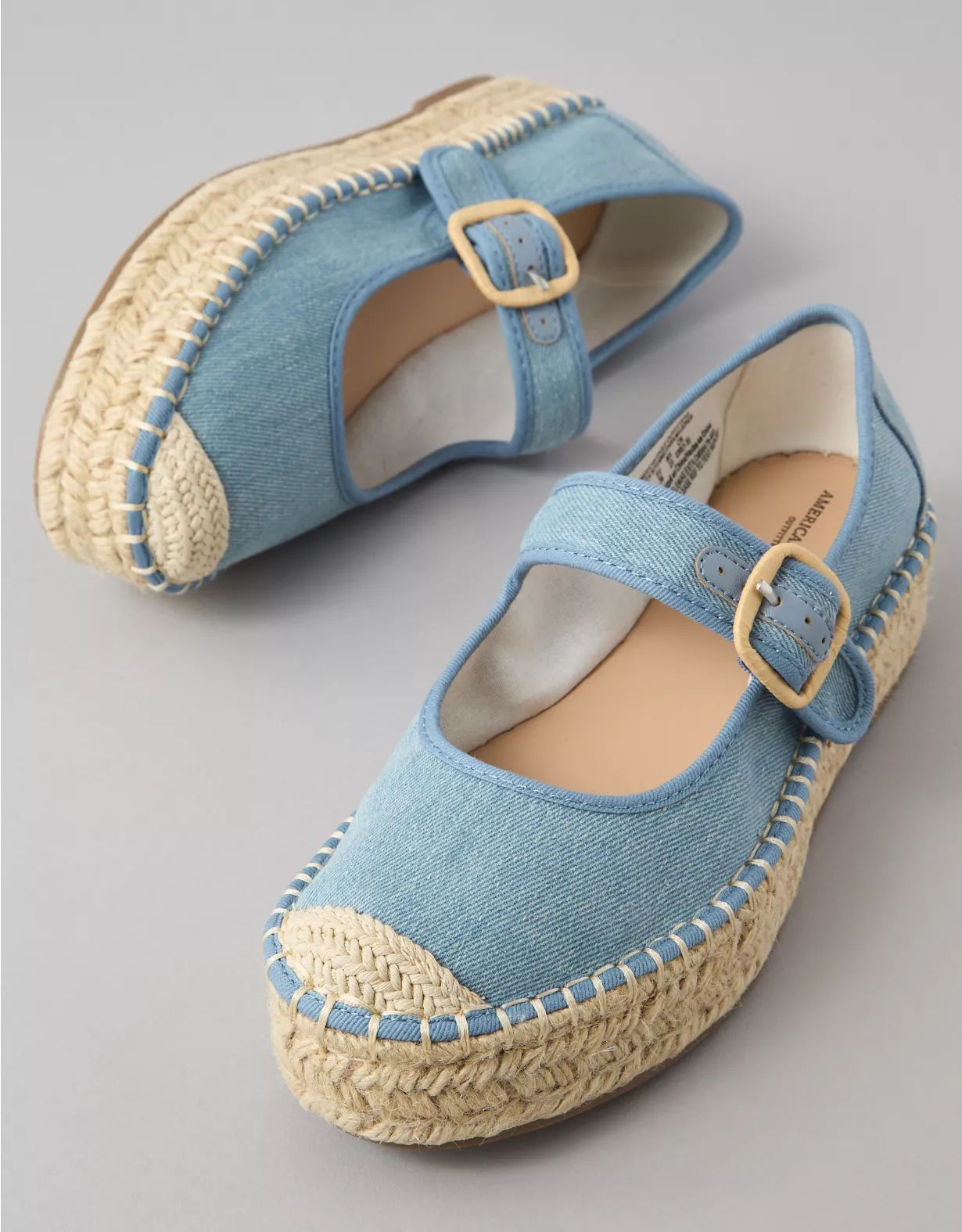 AE Denim Mary Jane Espadrille | American Eagle Outfitters (US & CA)