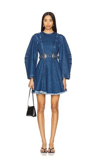 Denim Short Dress in Blue | Revolve Clothing (Global)