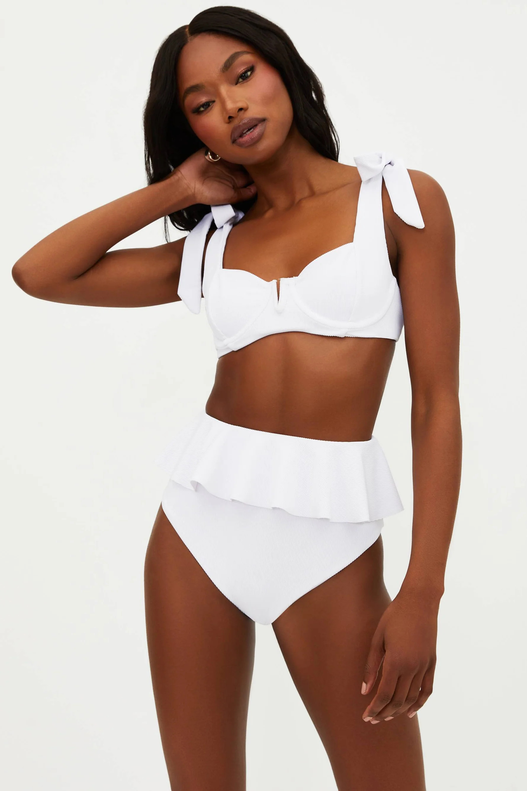 Blair Top White | Underwire Swim Top in White | Beach Riot | Beach Riot