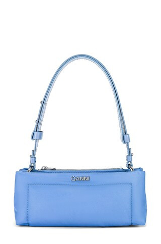 Ganni Pillow Baguette Bag in Forever Blue from Revolve.com | Revolve Clothing (Global)