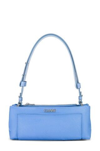 Ganni Pillow Baguette Bag in Forever Blue from Revolve.com | Revolve Clothing (Global)