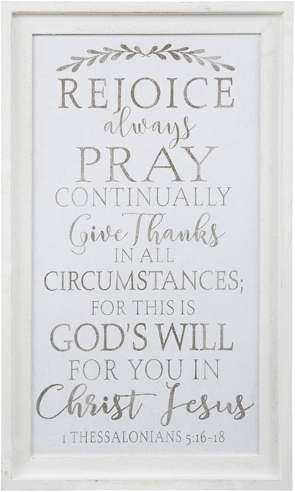 Hobby Lobby 1 Thessalonians 5:16-18 Framed Wall Decor, 30 x 18 Inches | Amazon (US)