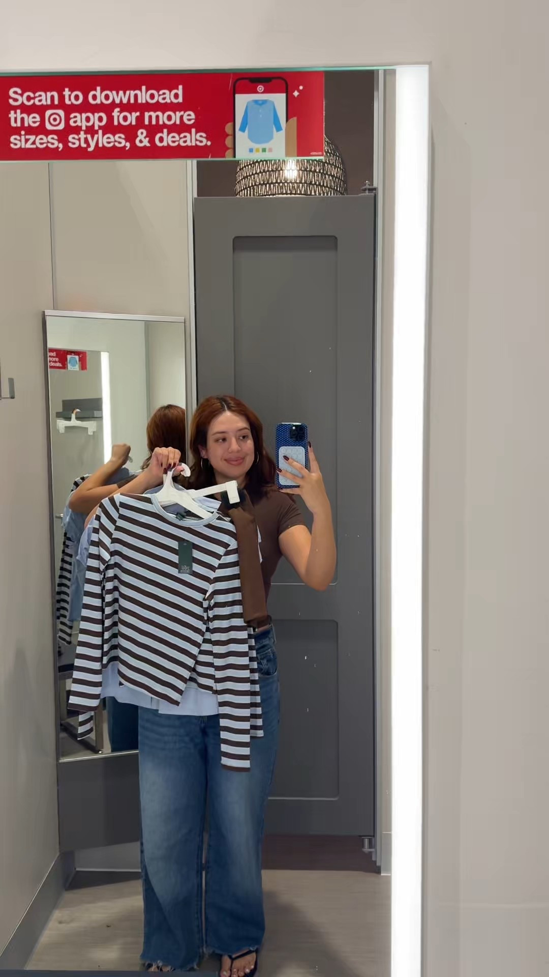 Blue striped top isn’t online yet 