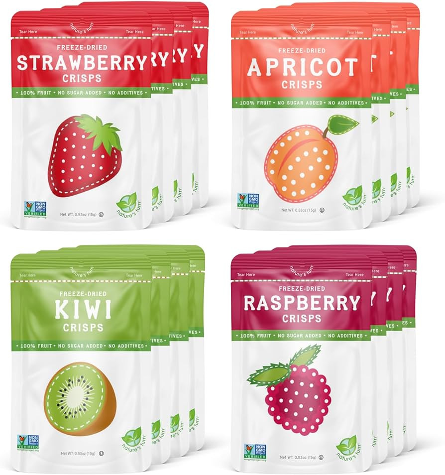 Nature’s Turn Freeze-Dried Fruit Snacks, Sour Variety, Pack of 16 (0.53 oz Each) | Amazon (US)