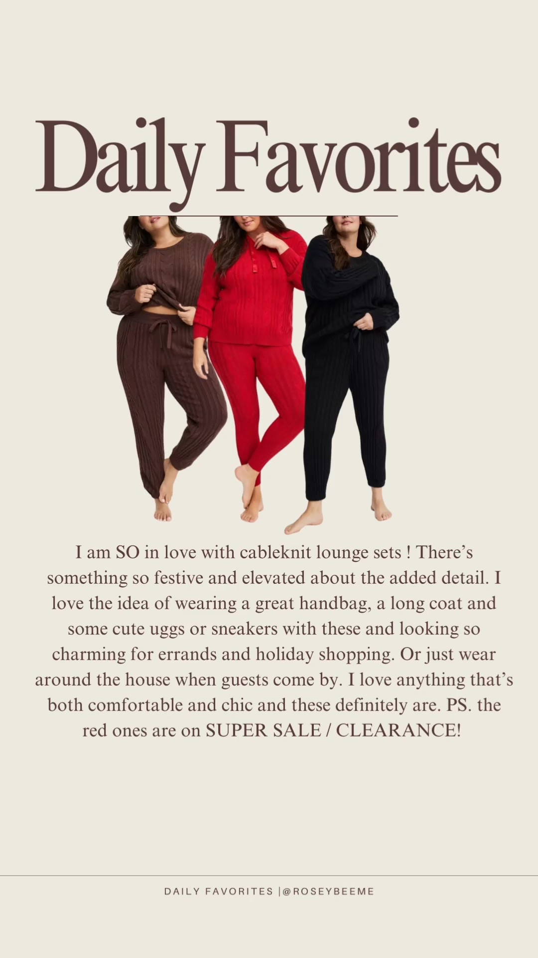 Cozy holiday loungewear. Plus size outfit. Plus size finds. Plus size holiday outfit. Cableknit sweater. Plus size ootd  

#LTKHoliday #LTKPlusSize #LTKFindsUnder50