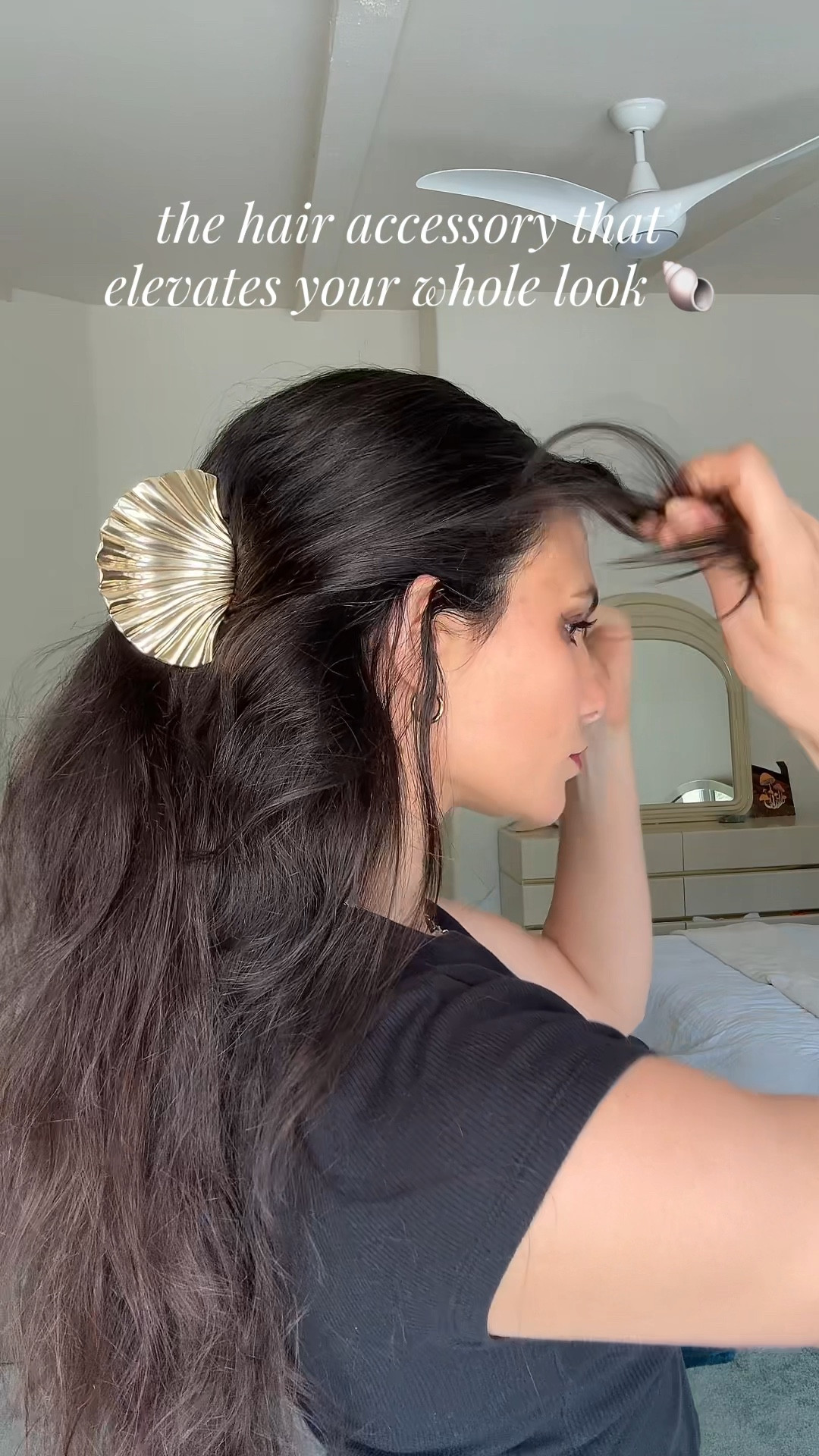 effortless hairstyle in 3 seconds with the perfect gold shell hair claw ✨🐚🤌🏼

#easyhairstyles #hairaccessories #shellhairclip #hairinspo #clawclip 

#LTKFindsUnder50 #LTKStyleTip #LTKBeauty