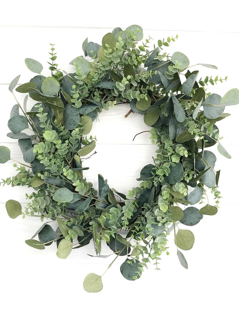 Spring Wreath Mixed Eucalyptus Wreath Greenery Wreath | Etsy | Etsy (US)
