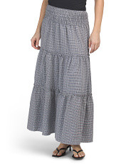 Tiered Gingham Maxi Skirt | Shorts & Skirts | Marshalls | Marshalls