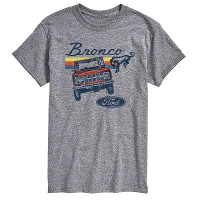Men's Ford Ford Bronco Stripes Short Sleeve Graphic T-Shirt - Athletic Heather - Medium | Target