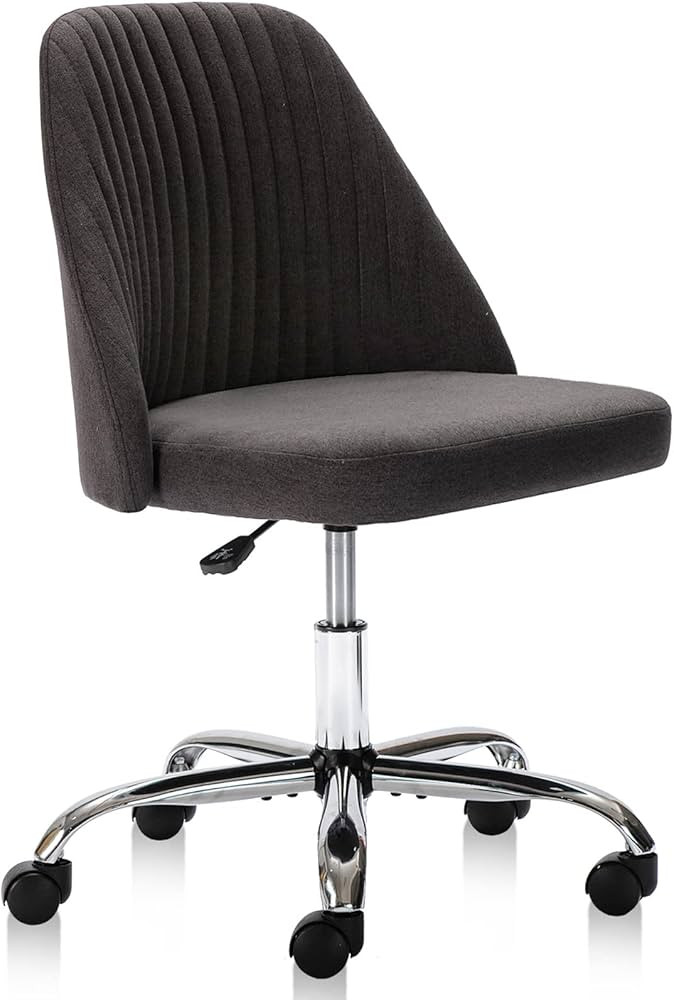 MCQ Office Desk Chair, Modern Cute Rolling Vanity Swivel Task Chairs with Wheels, Comfortable Bac... | Amazon (US)