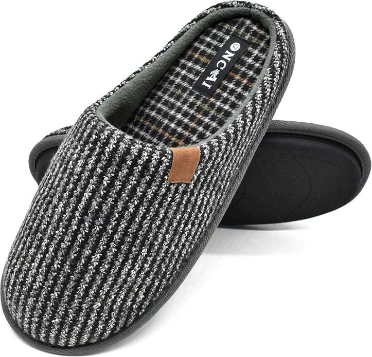 ONCAI Mens Slippers Cozy Memory Foam scuff Slippers Slip On Warm House Shoes Indoor/Outdoor With ... | Amazon (US)