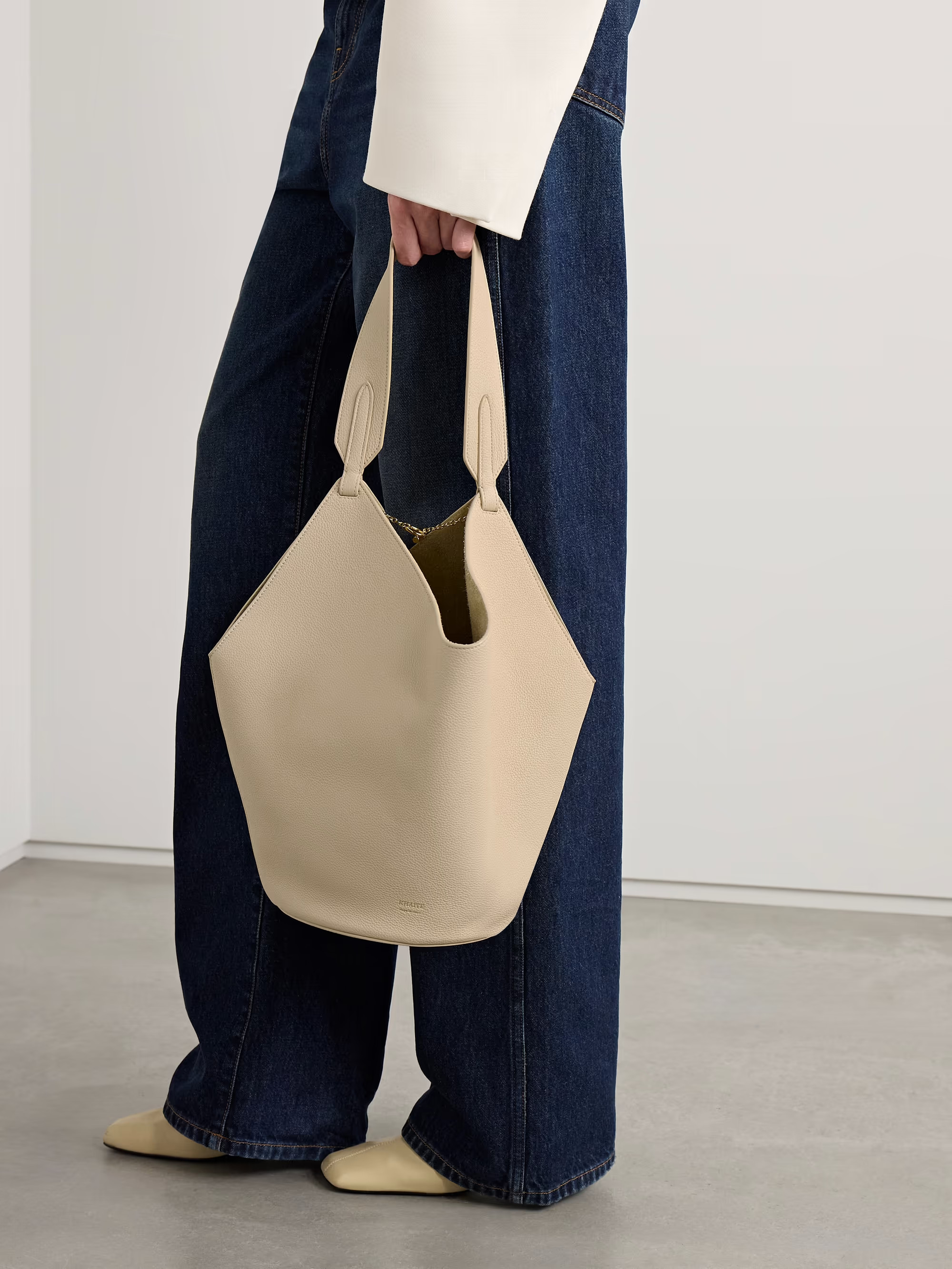 Lotus small textured-leather tote | NET-A-PORTER (US)