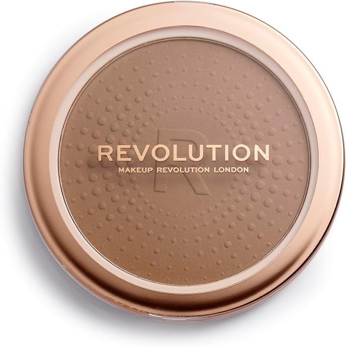 Revolution, Mega Bronzer Powder, Matte Finish, Buildable Sculpting & All-Over Glow for Light to D... | Amazon (US)