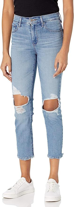 Levi's Women's 724 High Rise Straight Crop Jeans | Amazon (US)