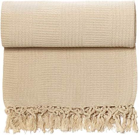 Whisper Organics Organic Cotton Throw Blanket G.O.T.S. Certified (60x80, Natural) | Amazon (US)