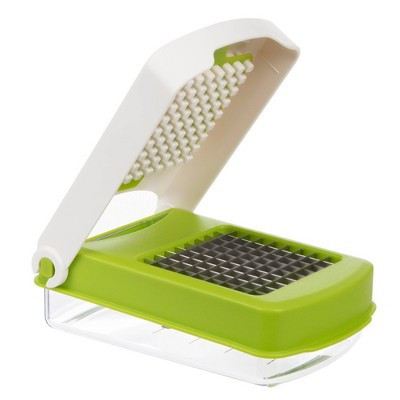 Prepworks Compact Veggie Chopper: Manual Food Chopper & Slicer, Stainless Steel Blade, Dishwasher-Safe, Green/White/Clear | Target