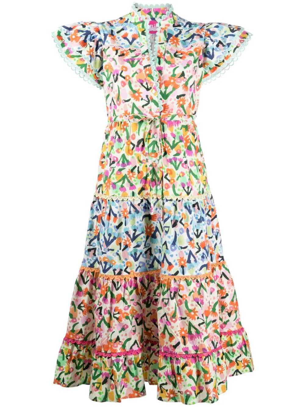 Celia B Atlantic floral-print Midi Dress - Farfetch | Farfetch Global