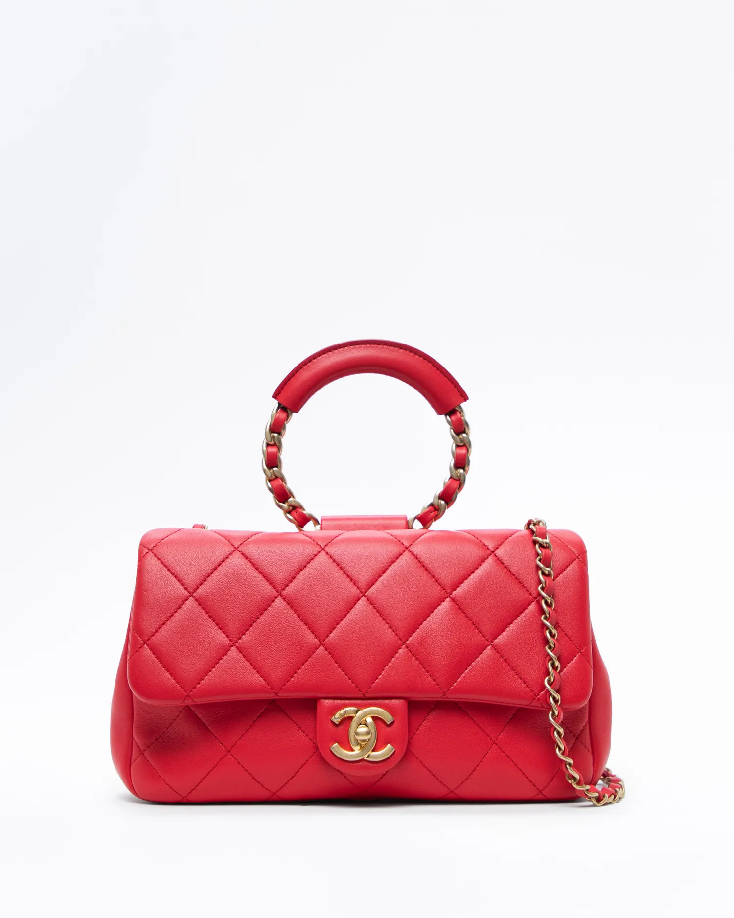 Lambskin In The Loop Flap Bag | Vivrelle