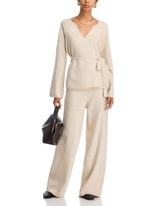 Marley Wrap Cardigan & Wide Leg Knit Pants | Bloomingdale's (US)