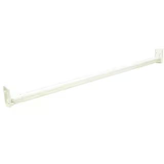 Selectives 30 in. - 48 in. White Adjustable Teardrop Closet Rod | The Home Depot