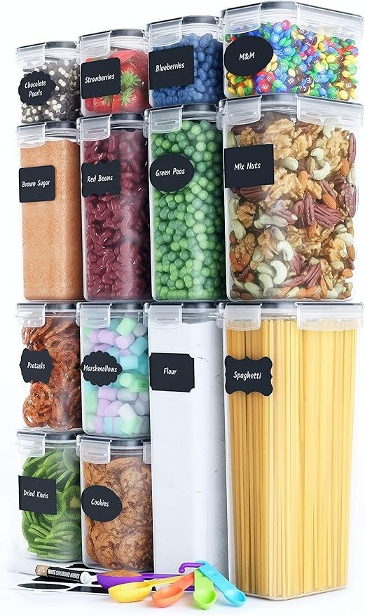 Airtight Food Storage Containers Set [14 Piece] - Kitchen Pantry Organization and Storage, BPA-Fr... | Amazon (US)
