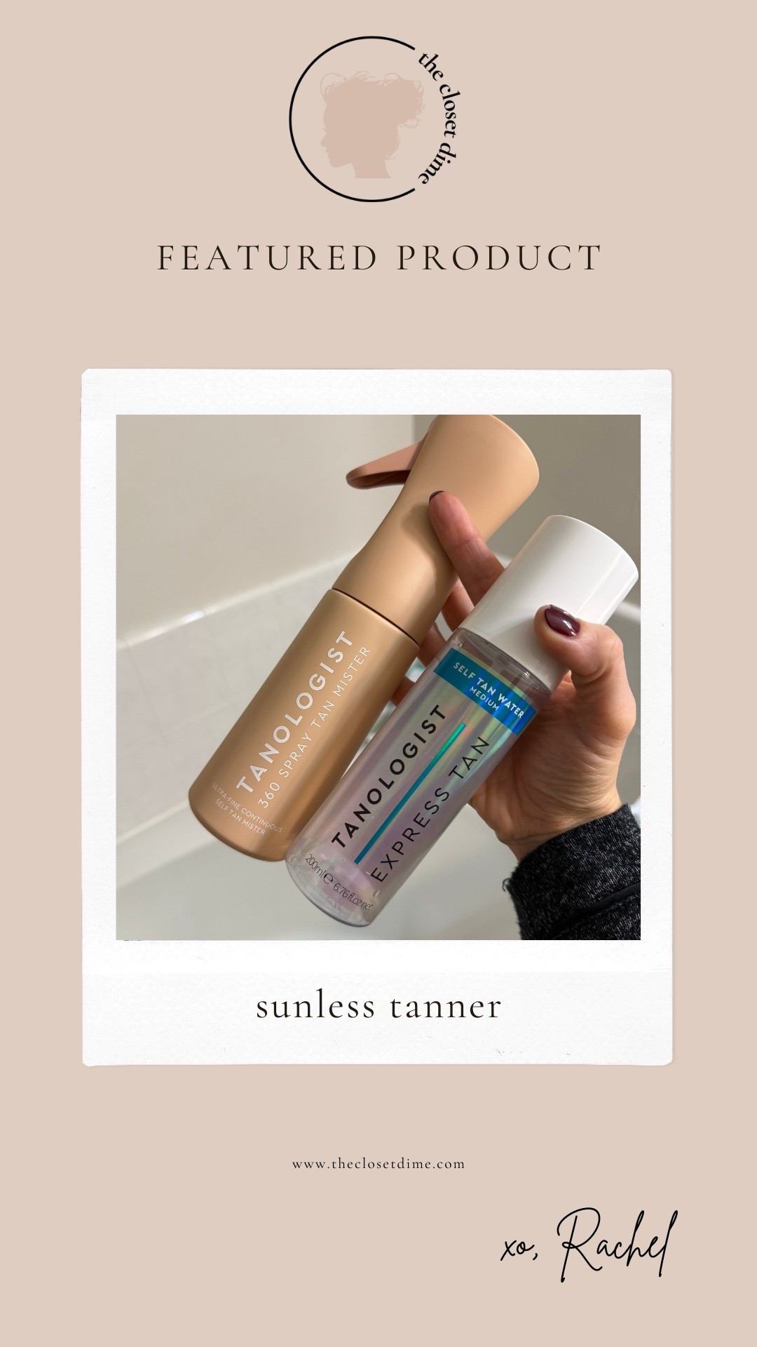 Love this self tanner combo from Tanologist! I buy the tan water then pour it into the mister for an even application. 
I mostly use shade Medium. 
Sunless tanner
Bronzing tanner
Tanning water
Tanning mousse 


#LTKmorningroutine #LTKselfcare #LTKBeauty