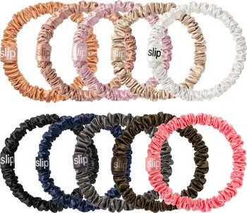 Pure Silk 10-Pack Skinny Scrunchies (Nordstrom Exclusive) $100 Value | Nordstrom