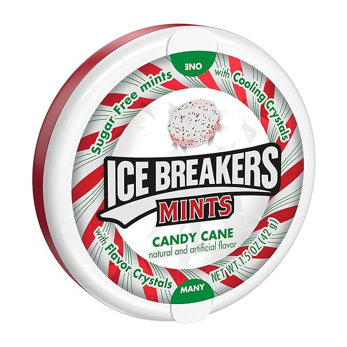 ICE BREAKERS Candy Cane, Christmas Stocking Stuffer Sugar Free Breath Mints Tins, 1.5 oz (8 Count... | Amazon (US)